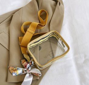 Clarissa Clear Crossbody Bag (Color: Yellow)